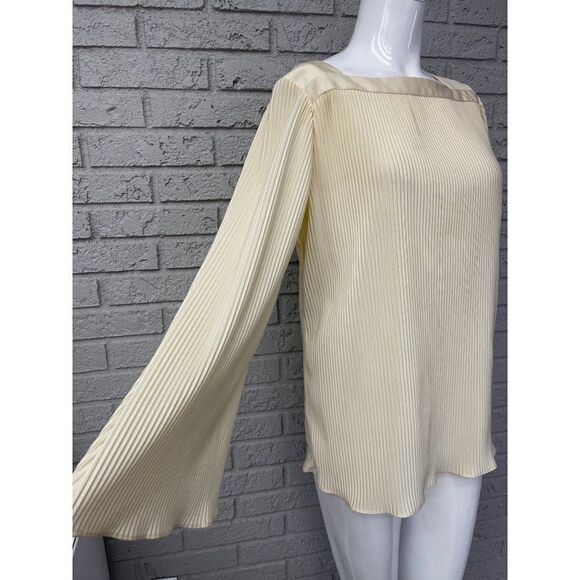 Koret of California Pleated Square Neck Blouse Size L - Picture 6 of 8